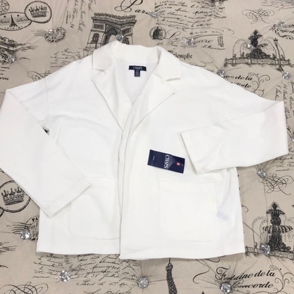 Chaps ​Open-Front Cotton-Blend Jacket - Picture 6 of 9